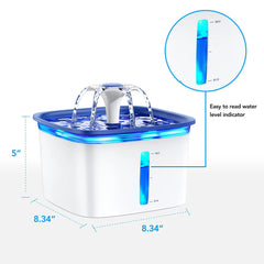 2.8L Automatic Pet Water Fountain - Fresh Water All Day with Smart Pump