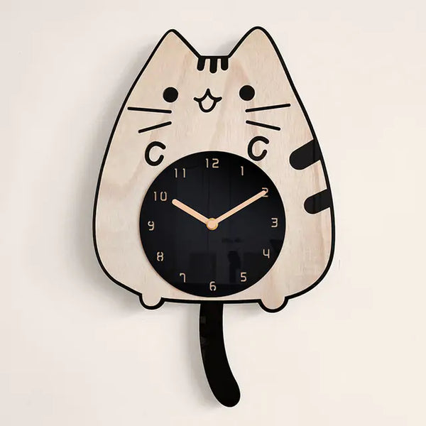 3D Cartoon Cat Clock: Silent and Original Clock for Living Room or Bedroom