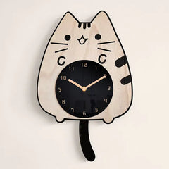 3D Cartoon Cat Clock: Silent and Original Clock for Living Room or Bedroom