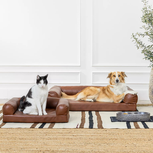 40-Inch Nate & Jeremiah Faux Leather Couch Pet Bed