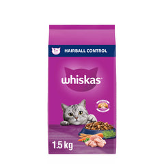 Whiskas Adult  Dry Cat Food Hairball Control, Real Chicken Flavour