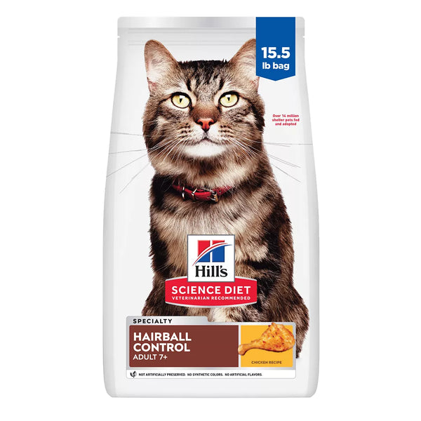 Hill's® Science Diet® Hairball Control Adult Senior 7+ Dry Cat Food - Chicken