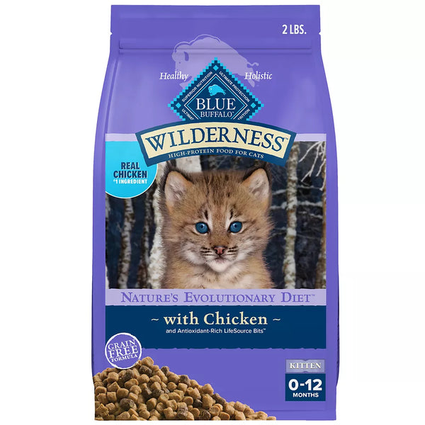Blue Buffalo Wilderness Kitten Dry Cat Food - Grain Free, Chicken