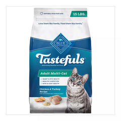 Blue Buffalo Tastefuls Adult Dry Cat Food - Natural, Chicken & Turkey