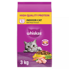 Whiskas Adult Dry Cat Food For Indoor Cats - With Real Chicken