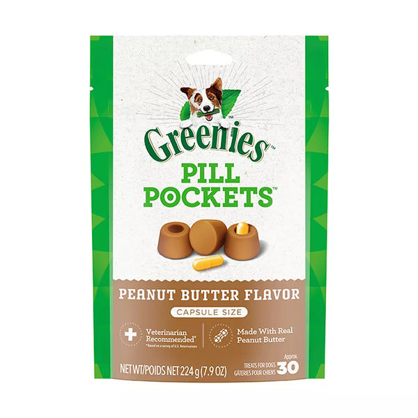 Greenies Pill Pockets Capsule Sized Peanut Butter Flavored Dog Treats - Pill Adminstration Assistant