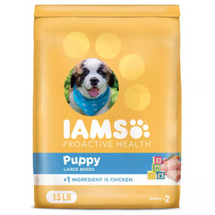 Iams Puppy Large Breed Dry Dog Food Chicken & Whole Grains Recipe