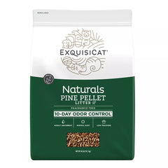 ExquisiCat Litter Multi-Cat Pine Pellet Cat Litter - Unscented, Low Dust, Low Tracking, Natural