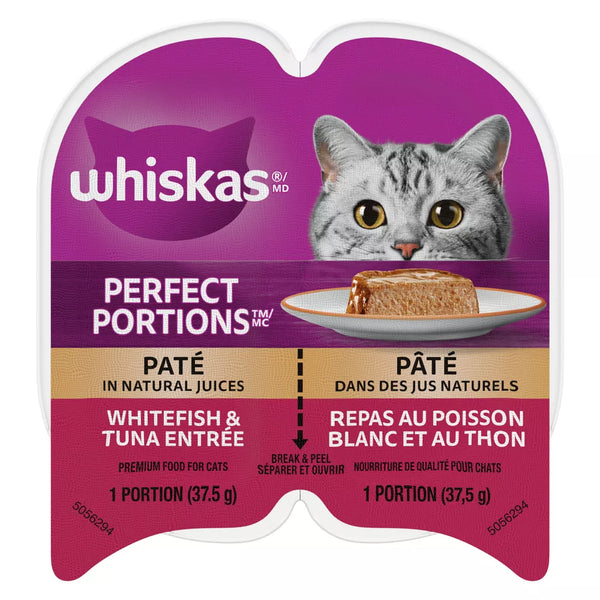 Whiskas Perfect Portions Adult Wet Cat Food Whitefish & Tuna Paté