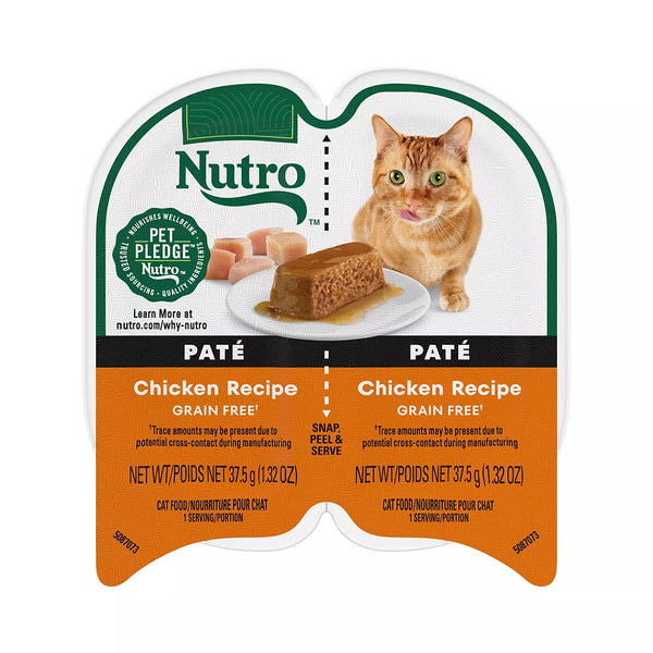 Nutro Perfect Portions Pate Adult Wet Cat Food - Non-GMO, Grain Free, 2.64 oz