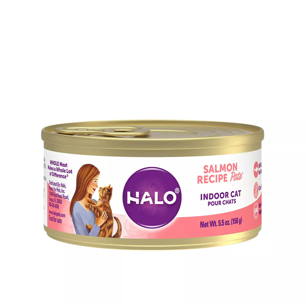HALO® Indoor Cat Food - Natural, Grain Free, Salmon Recipe Pate