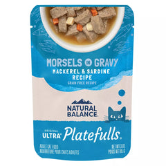Natural Balance Platefulls Indoor Adult Cat Food - Grain Free, Mackerel & Sardine