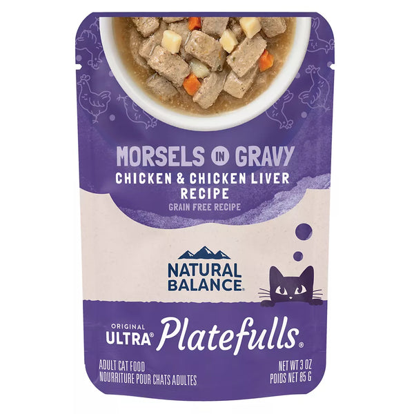 Natural Balance Platefulls Indoor Adult Cat Food - Grain Free, Chicken & Chicken Liver