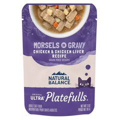 Natural Balance Platefulls Indoor Adult Cat Food - Grain Free, Chicken & Chicken Liver