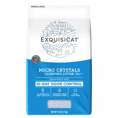 ExquisiCat Litter Micro Crystals Clumping Multi-Cat Silica Cat Litter - Unscented, Low Dust