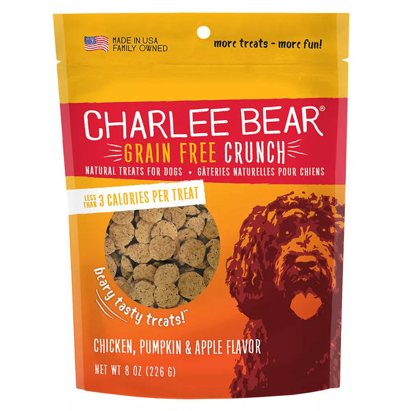 Charlee Bear Bear Crunch Natural, Grain Free, Chicken, Pumpkin & Apple Dog Treat