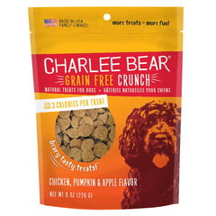 Charlee Bear Bear Crunch Natural, Grain Free, Chicken, Pumpkin & Apple Dog Treat