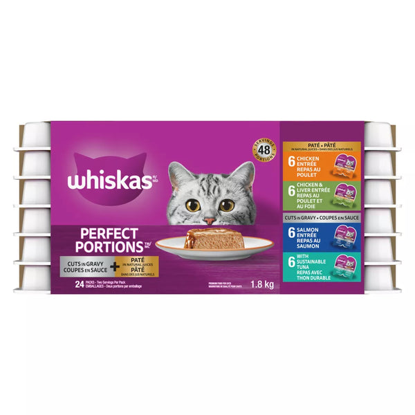 WHISKAS® Perfect Portions Gravy & Pate Entree Variety Pack