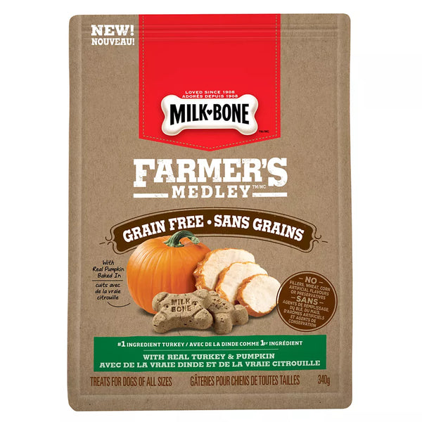 Milk-Bone Farmer's Medley Dog Treat - Grain Free, Turkey & Pumpkin