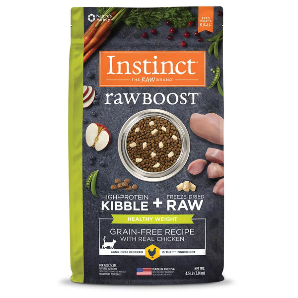 Instinct® RawBoost Healthy Weight Cat Food - Grain Free, Freeze Dried Raw, Chicken