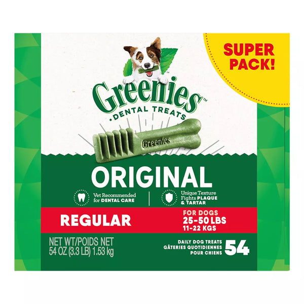Greenies™ Adult Regular Dog Dental Treats - Natural, Oral Health, Original