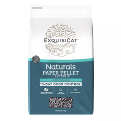 ExquisiCat Litter Multi-Cat Paper Pellet Cat Litter - Scented, Low Dust, Low Tracking, Natural