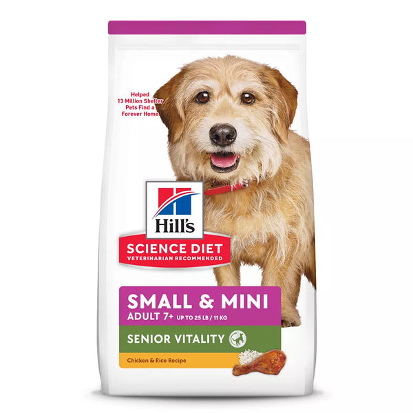 Hill's® Science Diet® Senior Vitality Small & Mini Senior 7+ Dry Dog Food - Chicken & Rice
