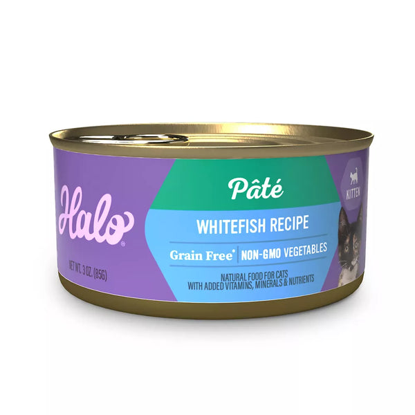 HALO® Kitten Food - Natural, Grain Free, Whitefish Recipe Pate