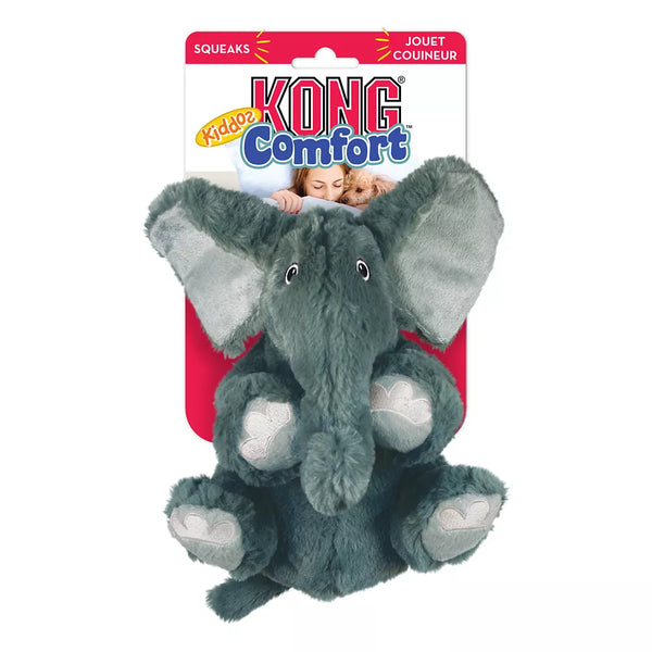 KONG® Kiddos Comfort™ Elephant Dog Toy - Plush, Squeaker