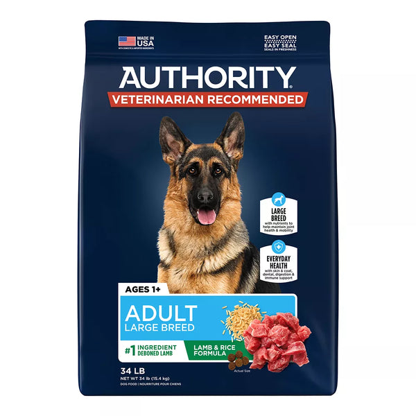Authority® Everyday Health Large Breed Adult Dry Dog Food - Lamb & Rice, 34 lb