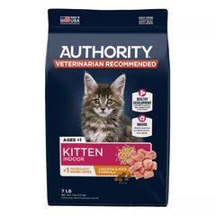 Authority® Everyday Health Indoor Kitten Cat Dry Food - Chicken & Rice, With-Grain