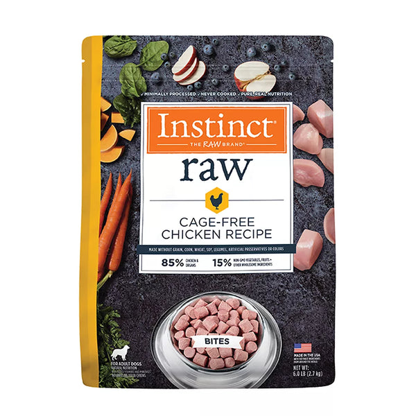 Instinct® Raw Bites Adult Frozen Dog Food - Raw, Grain Free, Chicken