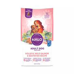 HALO®  DreamCoat Adult Dog Food - Natural, Holistic Wild Salmon & Whitefish Recipe