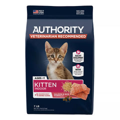 Authority® Everyday Health Indoor Kitten Cat Dry Food - Salmon & Rice, With-Grain