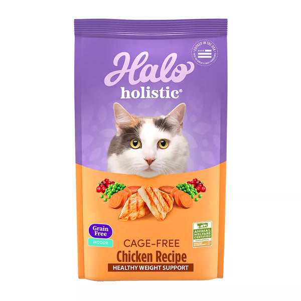 HALO® DreamCoat Indoor Healthy Weight Cat Food - Natural, Grain Free, Chicken & Chicken Liver Recipe
