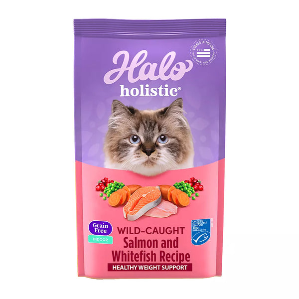 HALO® DreamCoat Indoor Healthy Weight Cat Food - Natural, Grain Free, Wild Salmon & Whitefish Recipe
