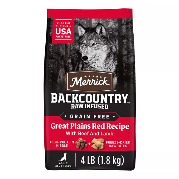Merrick® Backcountry® Adult Dry Dog Food - Great Plains, Kibble, Freeze Dried Raw Pieces, Grain Free