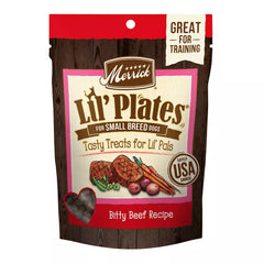 Merrick Lil' Plates Small Breed Bitty Beef Recipe Dog Treats, 5 Oz