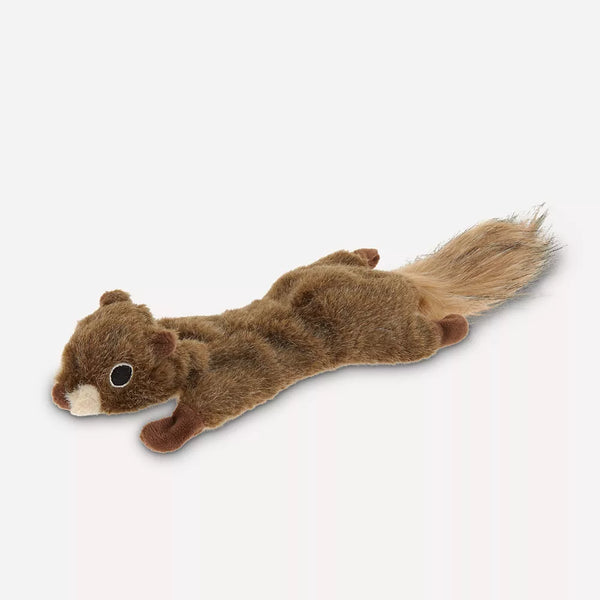 Joyhound® Crazy Comfy Realistic Squirrel Flattie Dog Toy - Crinkle, Squeaker