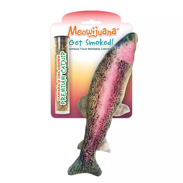 Meowijuana® Get Smoked Rainbow Trout Refillable Cat Toy