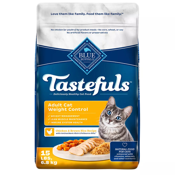 Blue Buffalo® Tastefuls™ Weight Control Adult Dry Cat Food, Natural , Chicken & Brown Rice