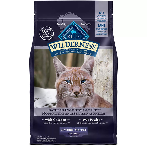 Blue Buffalo® Wilderness™ Mature 7+ Dry Cat Food - High Protein, Chicken, 5 lb