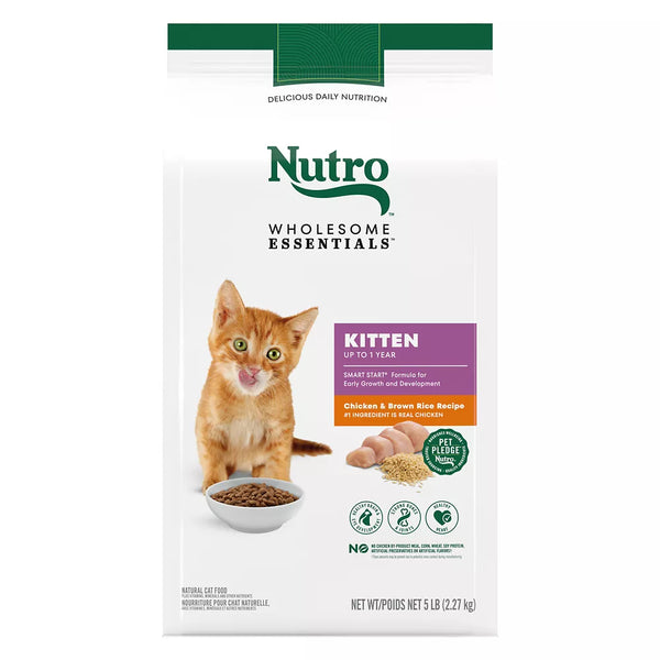 Nutro Wholesome Essentials ™ Kitten Dry Cat Food - Non-GMO, Natural, Chicken & Brown Rice