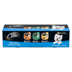 Cesar Classic Loaf In Sauce Adult Wet Dog Food Poultry Selects Variety Pack, 24ct