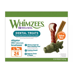 WHIMZEES Variety Value Box Large Dental Dog Treat - Natural, Grain Free, 24 Count