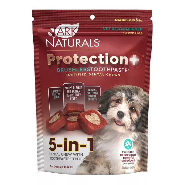 Ark Naturals® Protection Plus Brushless Toothpaste 5-in-1 Extra Small Dog Dental Chews