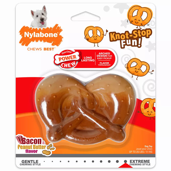 Nylabone® DuraChew® Power Chew Pretzel Dog Toy - Bacon & Peanut Butter Flavor