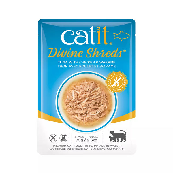 Catit Divine Shreds Cat Food Topper - Tuna with Chicken & Wakame