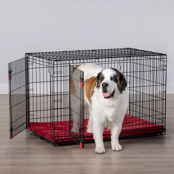 KONG® Ultra-Strong Double Door Wire Dog Crate with Divider Panel