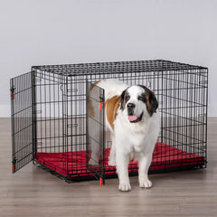 KONG® Ultra-Strong Double Door Wire Dog Crate with Divider Panel